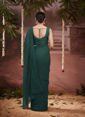 Mandara Jimmy Choo Green Saree laaki