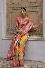 Rani Silk Saree laaki