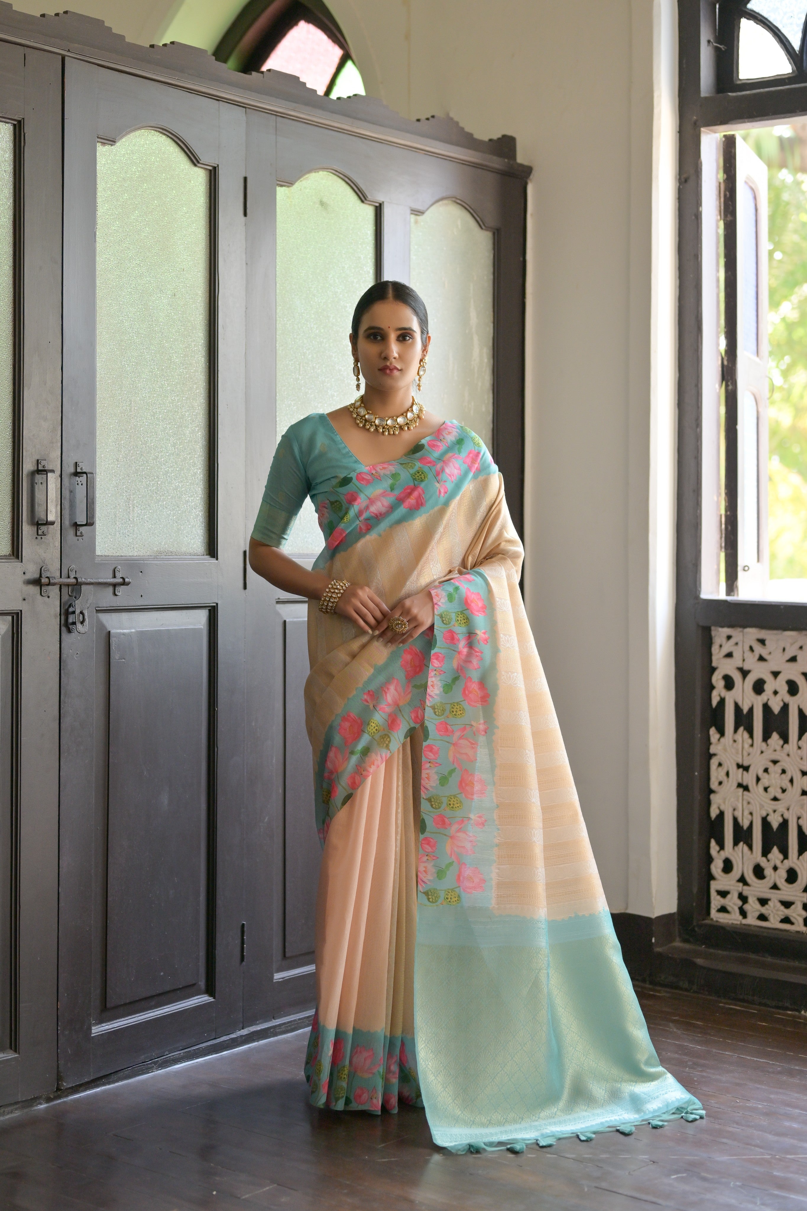 Sanjana Muga Silk Saree laaki