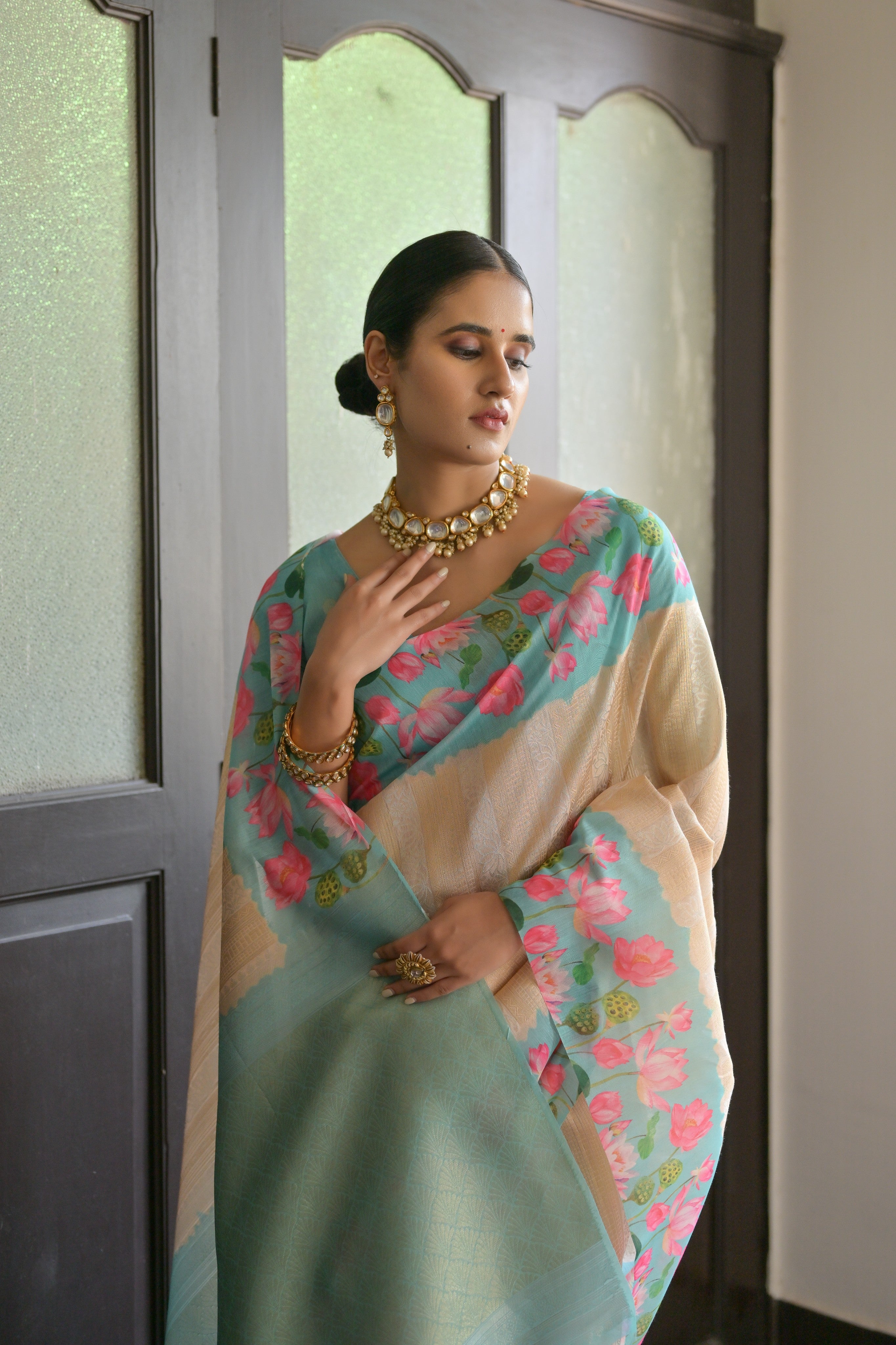 Sanjana Muga Silk Saree laaki