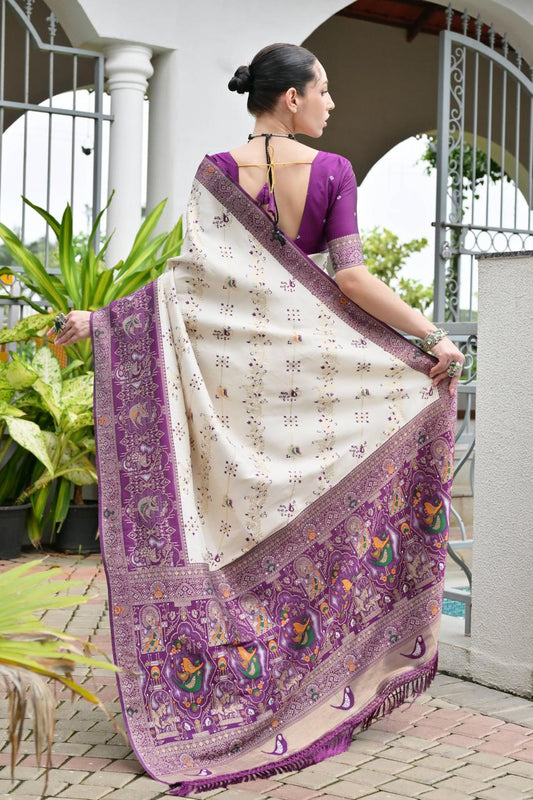 Rasi Paithani Silk Saree laaki