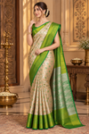 Sadhana Grey Dharmavaram Saree