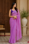Usha Purple Khadi Saree