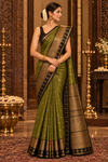 Muntaz Mehendi green Kanjivaram Saree