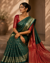 Sanika Kanjivaram Green Saree