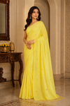 Usha Yellow Khadi Saree