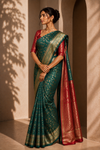 Sanika Kanjivaram Green Saree