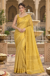 Sonu Lemon yellow Kanjivaram Saree