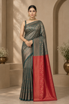 Narmada Kanjivaram Green Saree