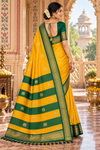 Hina Mustard yellow Kanjivaram Saree