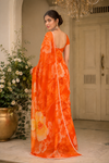 Nishitha Orange Chiffon Saree