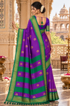Padmini Violet Kanjivaram Saree