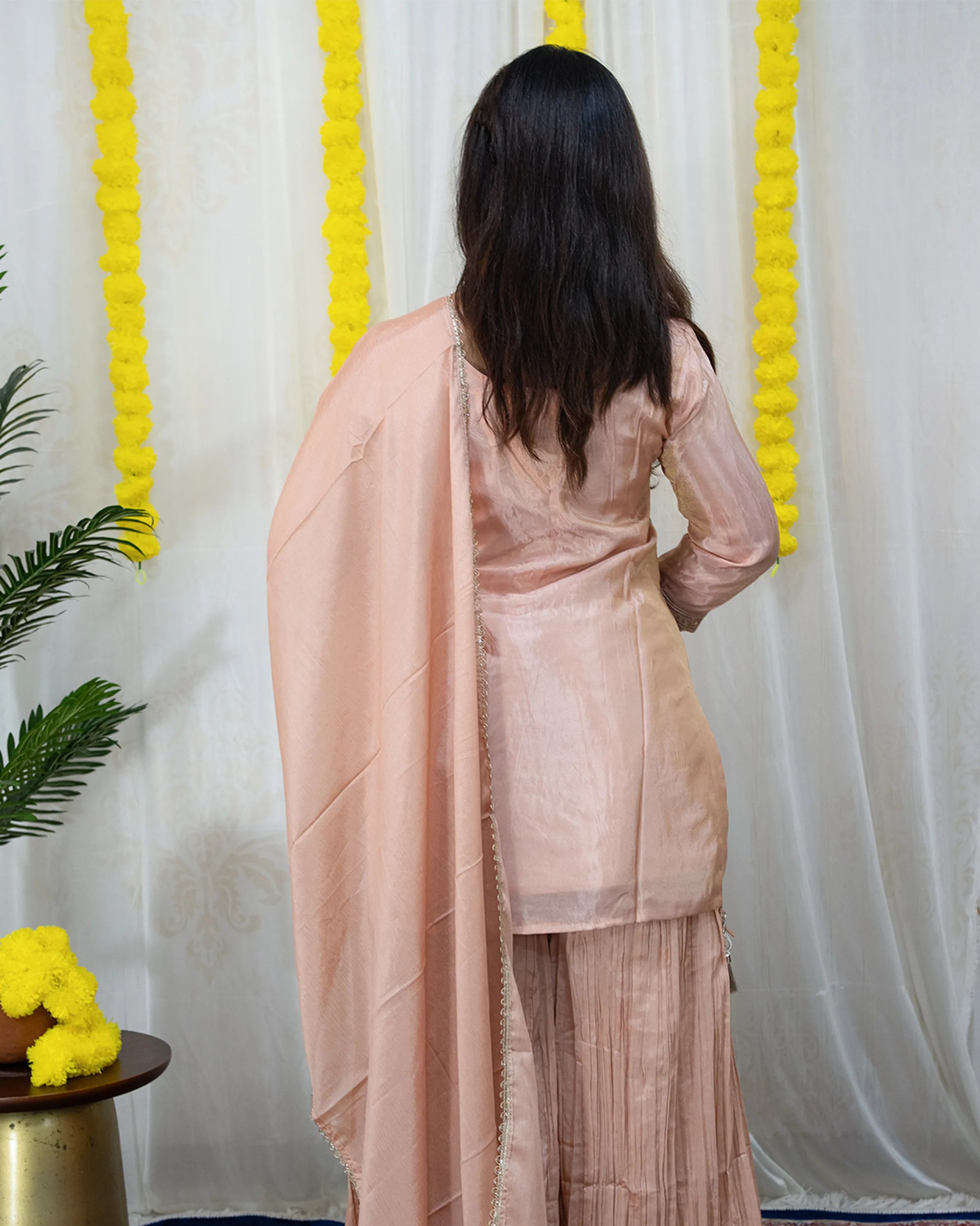 Kanika Shannon Embroidered Tissue Sharara Set