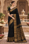 Holly Black Dharmavaram Saree