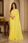 Usha Yellow Khadi Saree