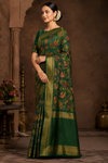 Bhavitha Green Chiffon Saree