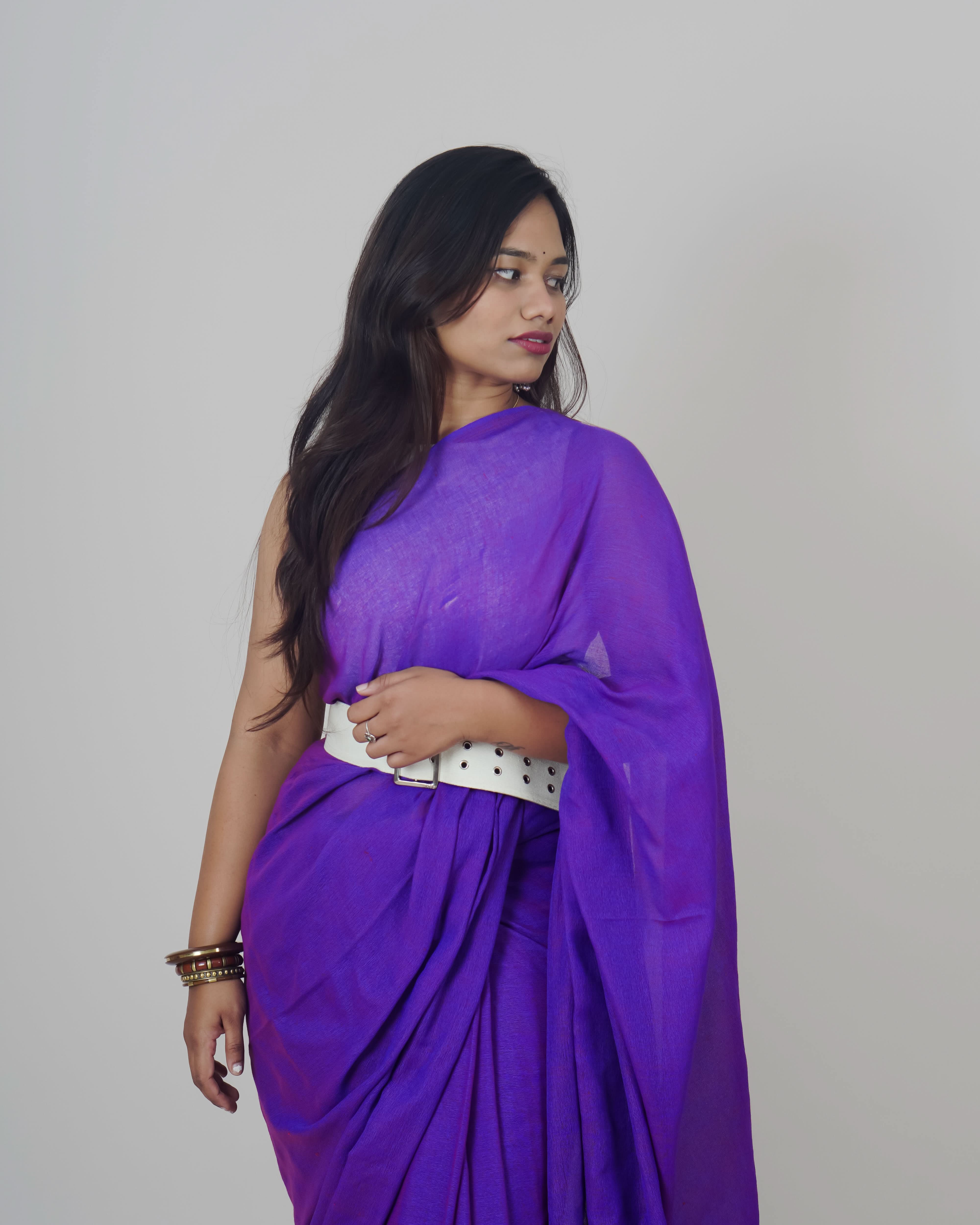 Jessi Violet Khadi Saree
