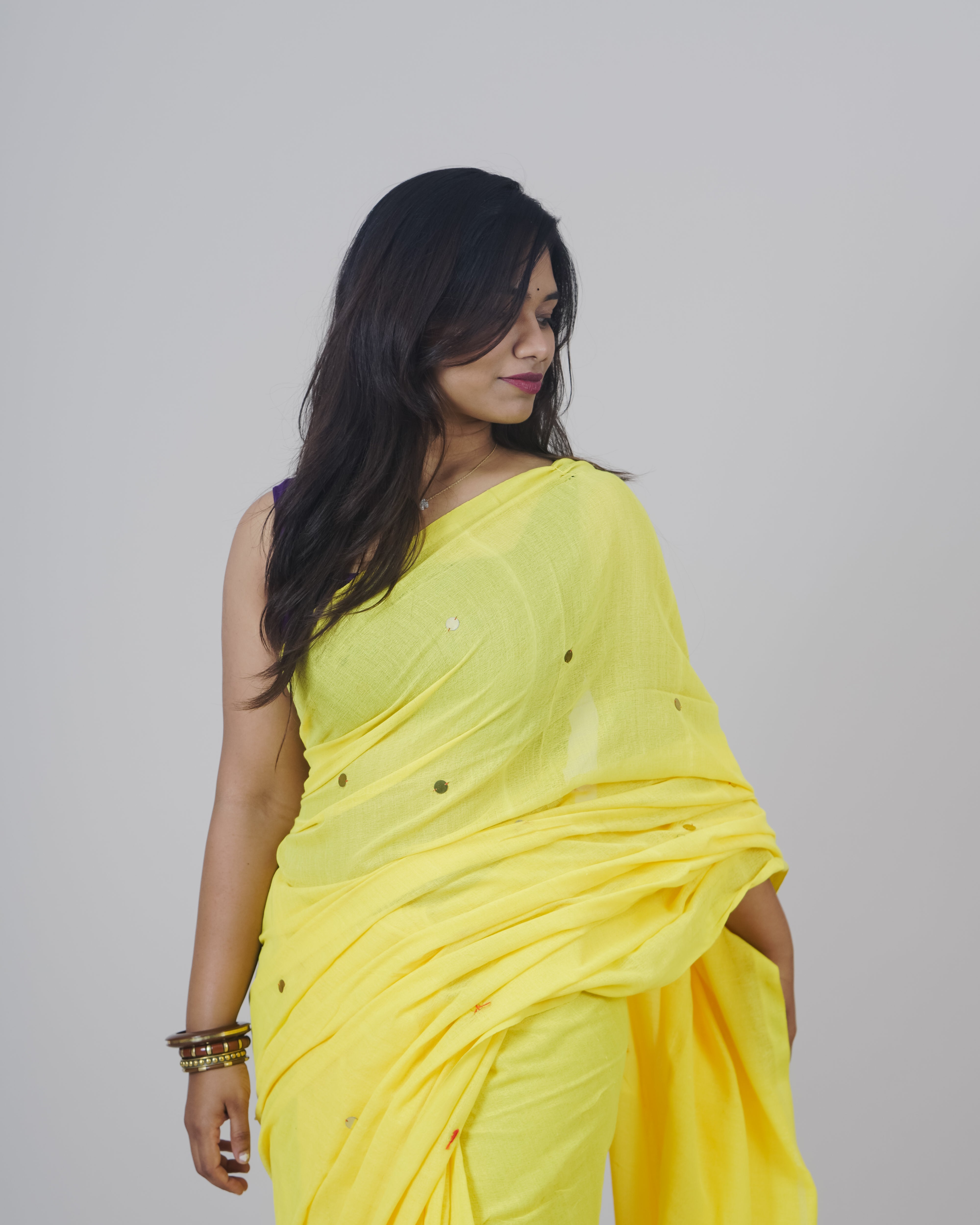 USHA YELLOW KHADI