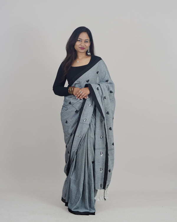 Sana Grey Khadi Saree