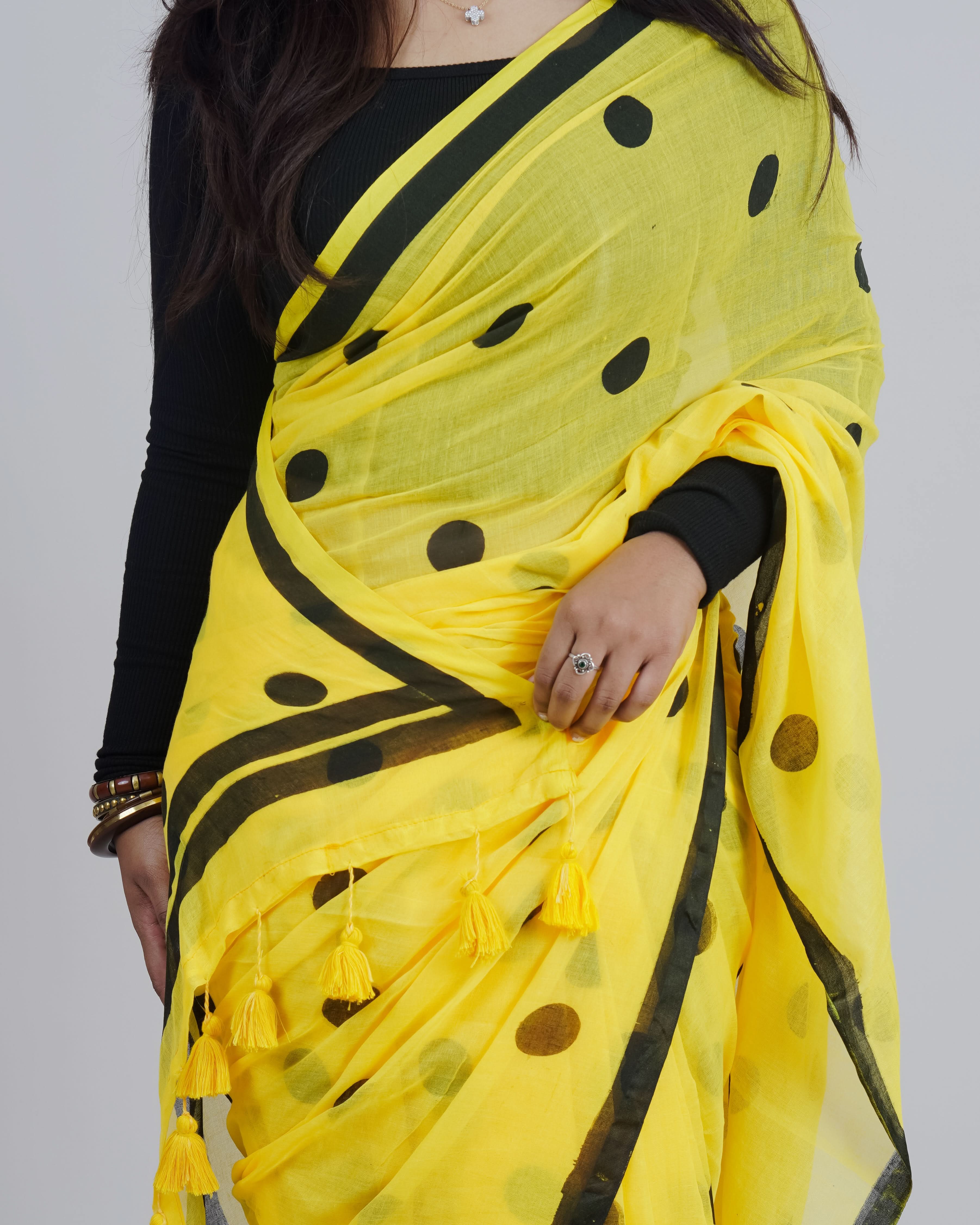 Seersha Yellow Khadi Saree
