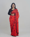 Seersha Red Khadi Saree