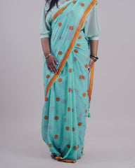 SEERSHA SKYBLUE KHADI