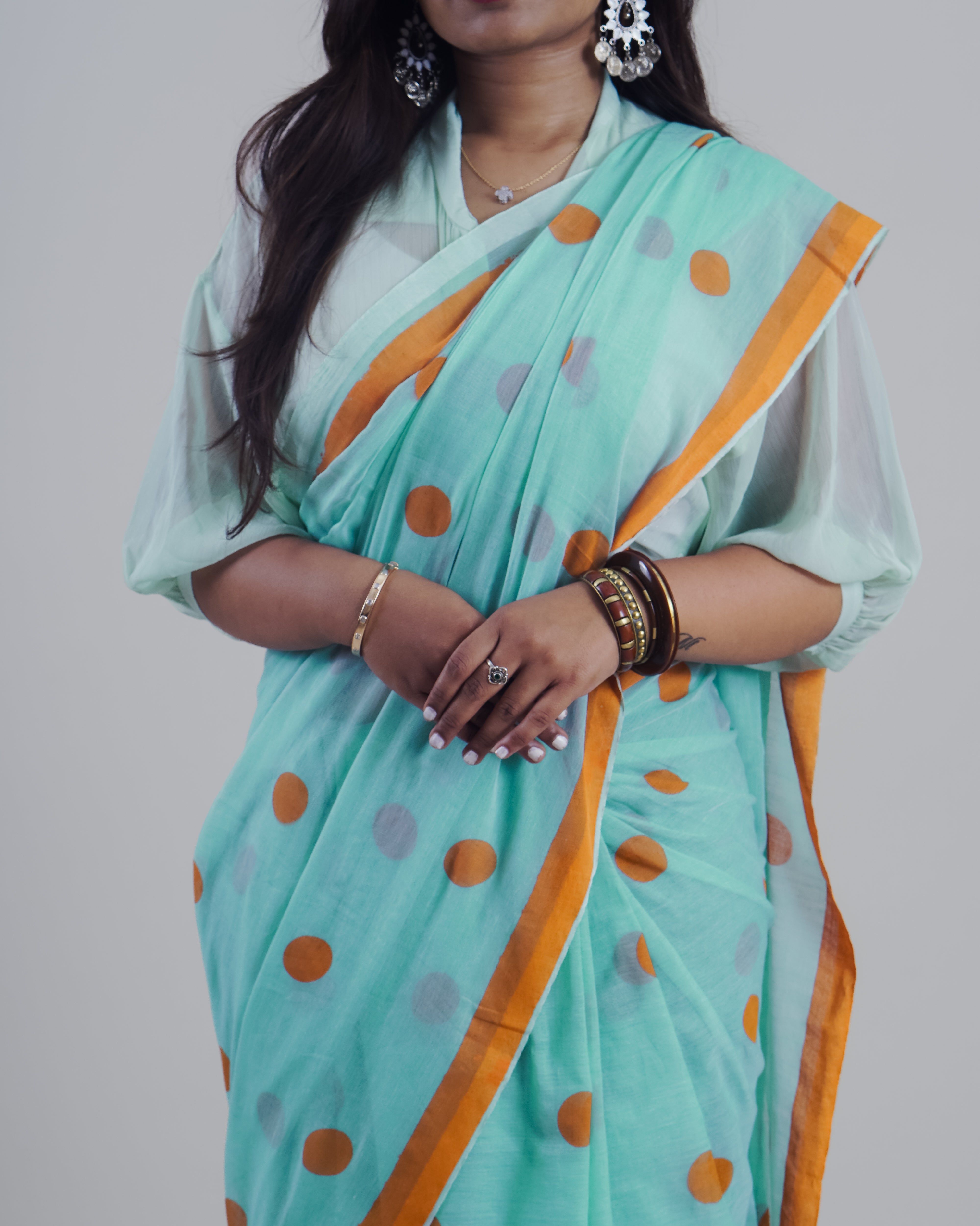 SEERSHA SKYBLUE KHADI