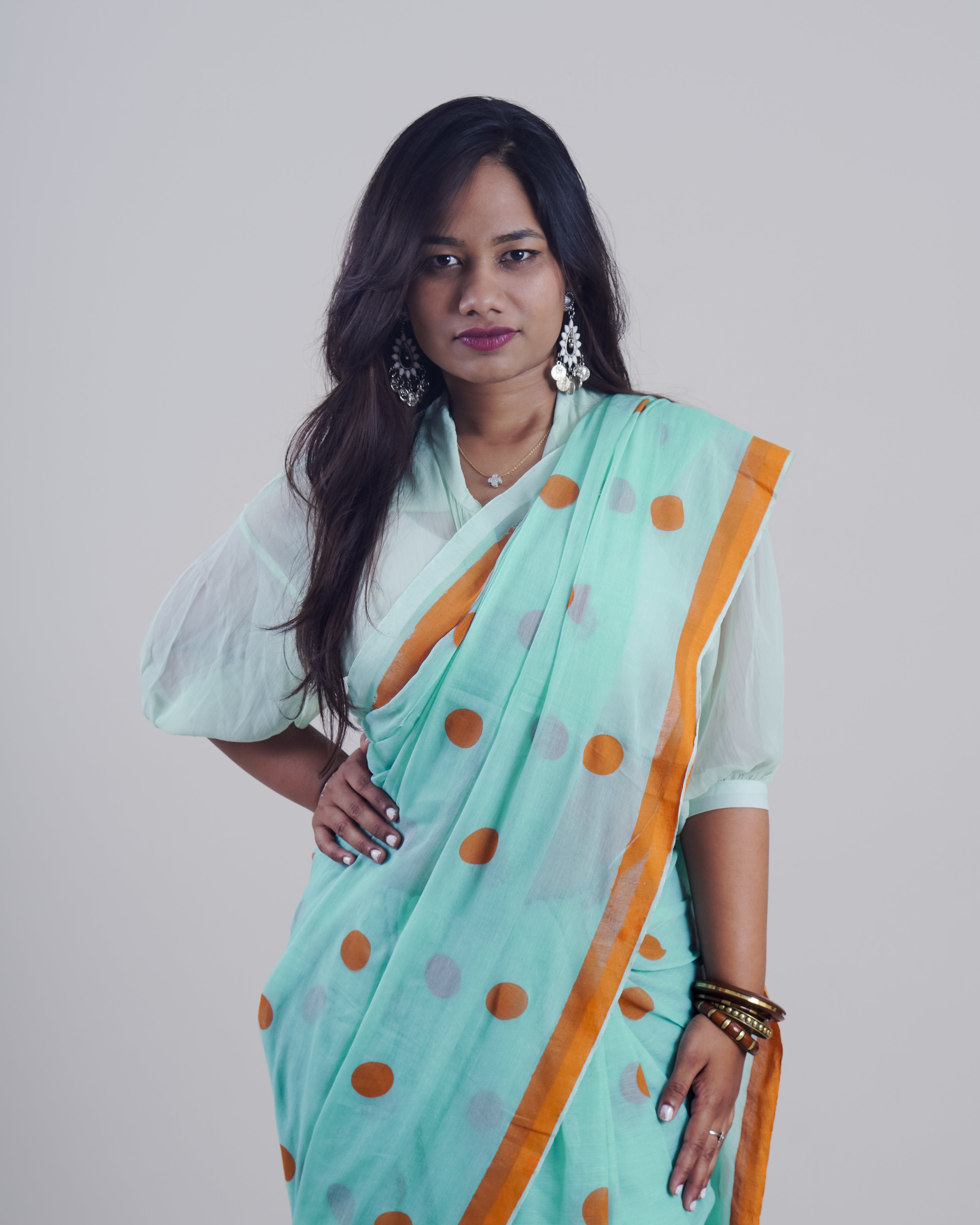SEERSHA SKYBLUE KHADI