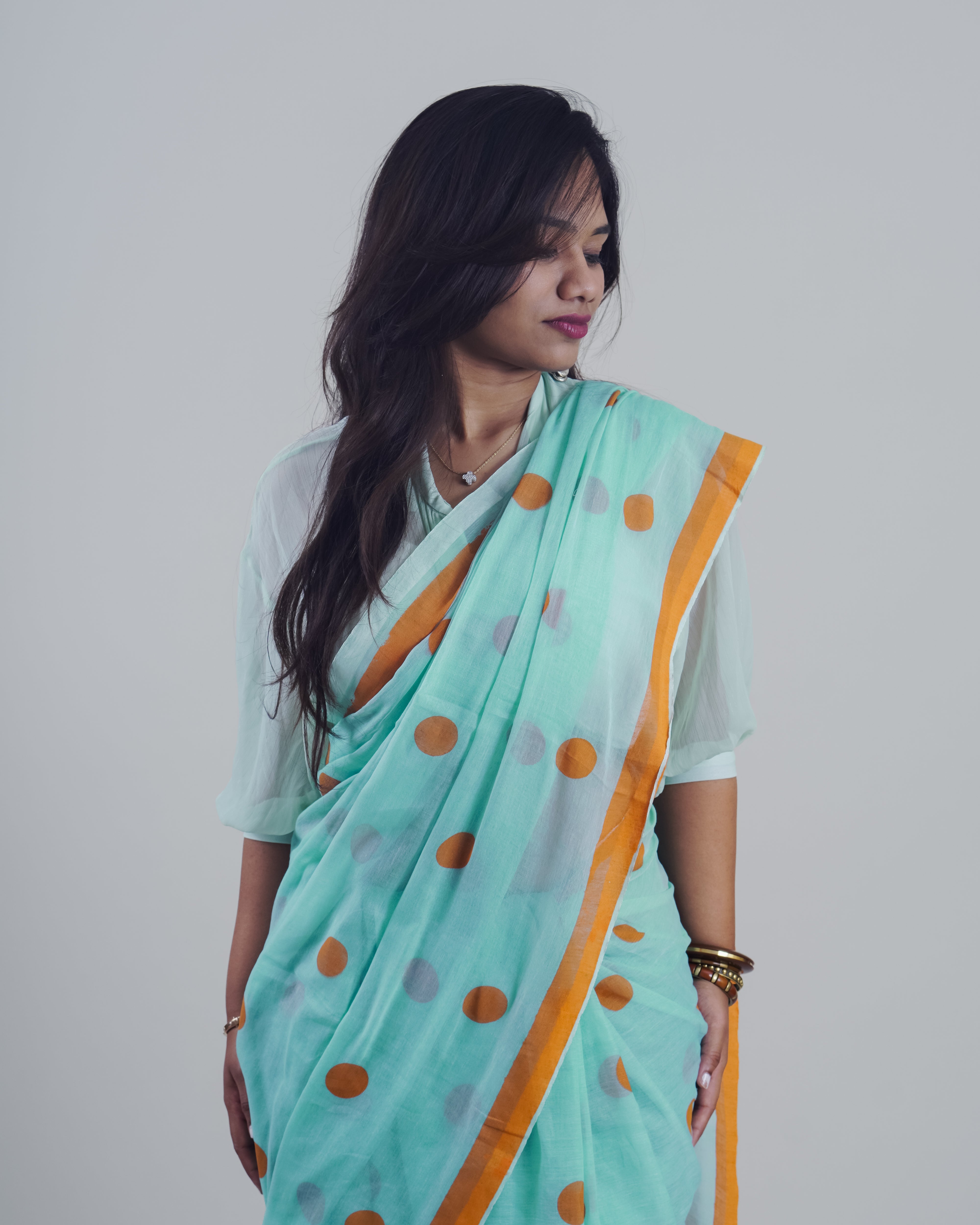 SEERSHA SKYBLUE KHADI