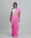 Tisha Pink Khadi Saree