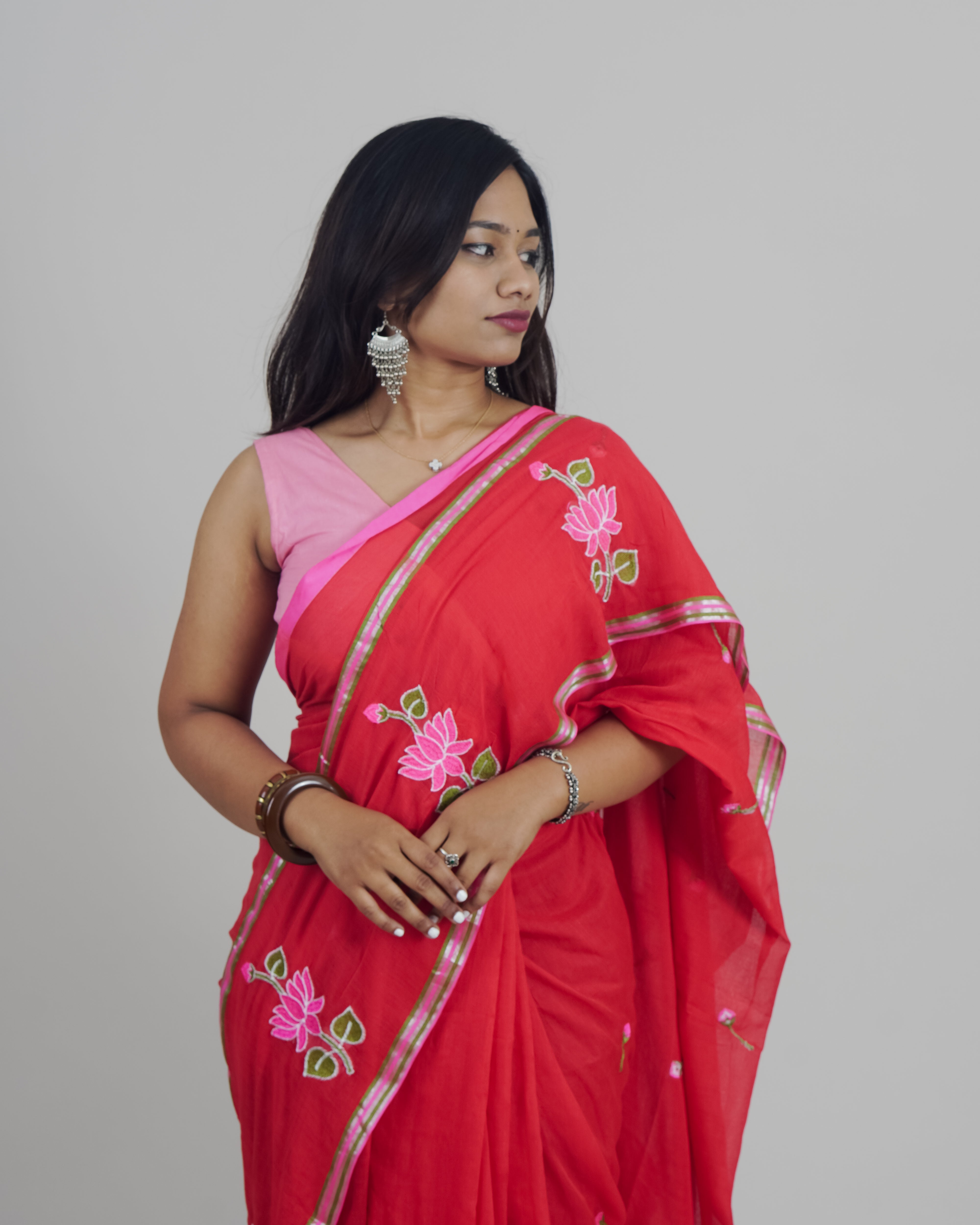 RAASI RED KHADI