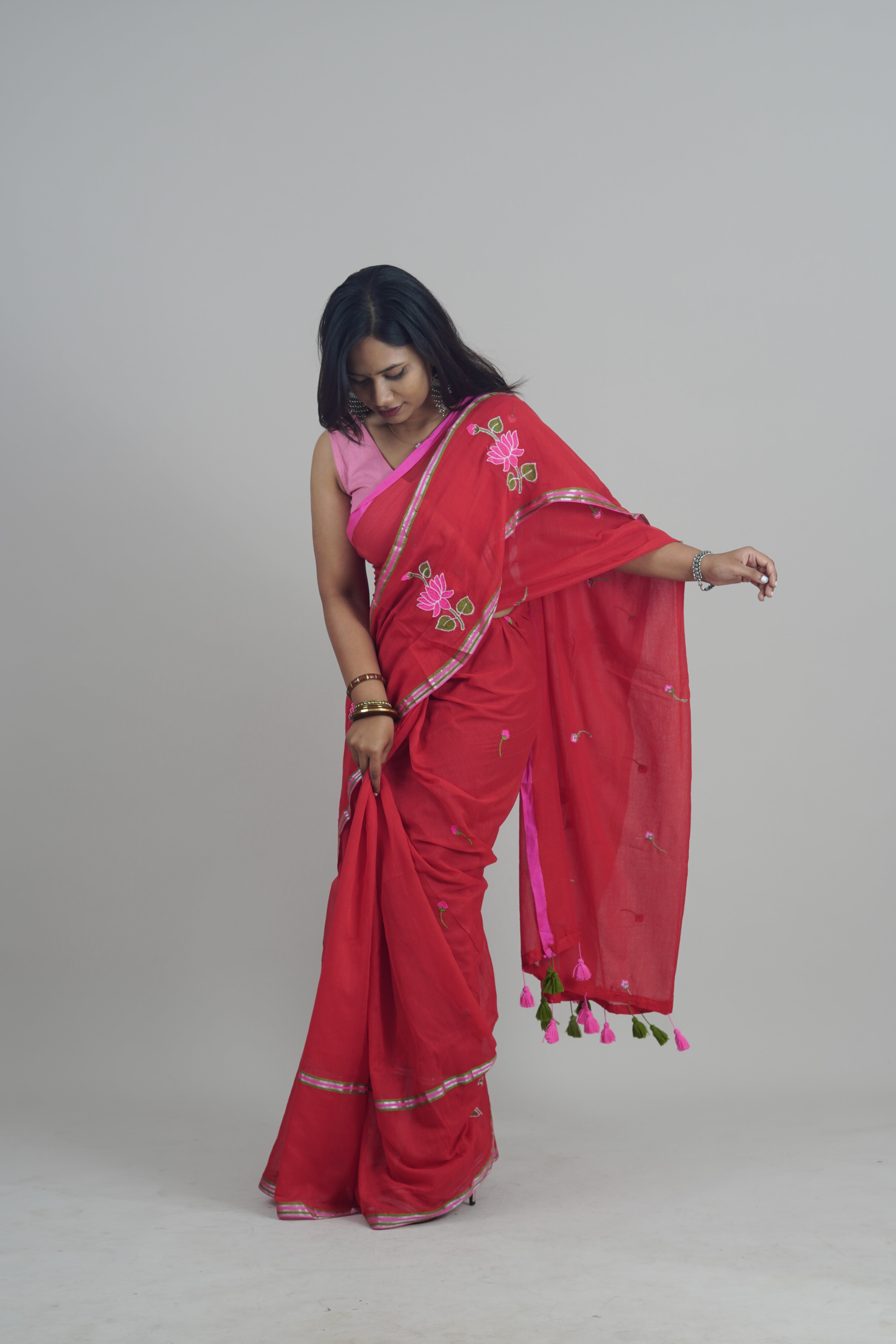 RAASI RED KHADI
