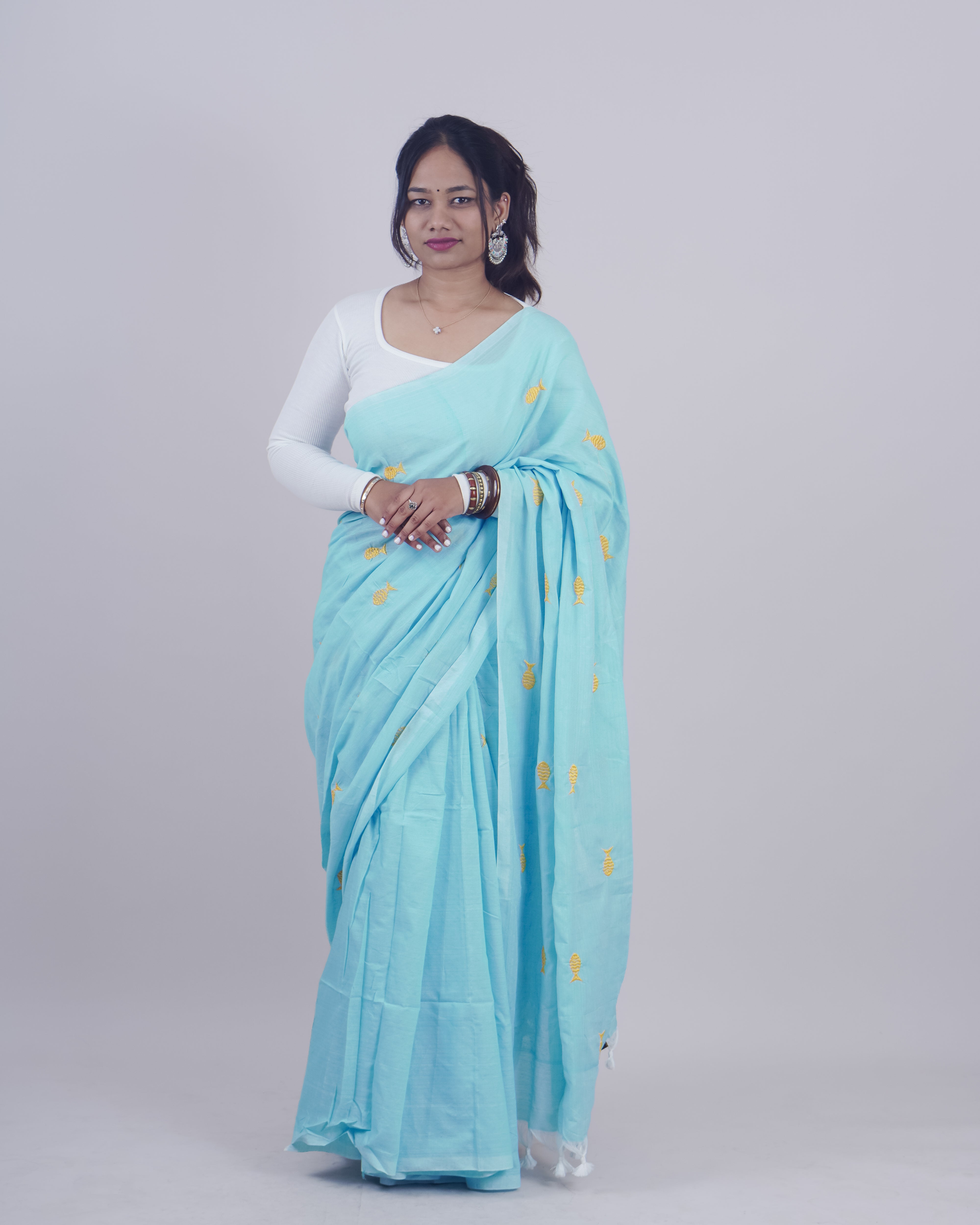SAKHI SKYBLUE KHADI
