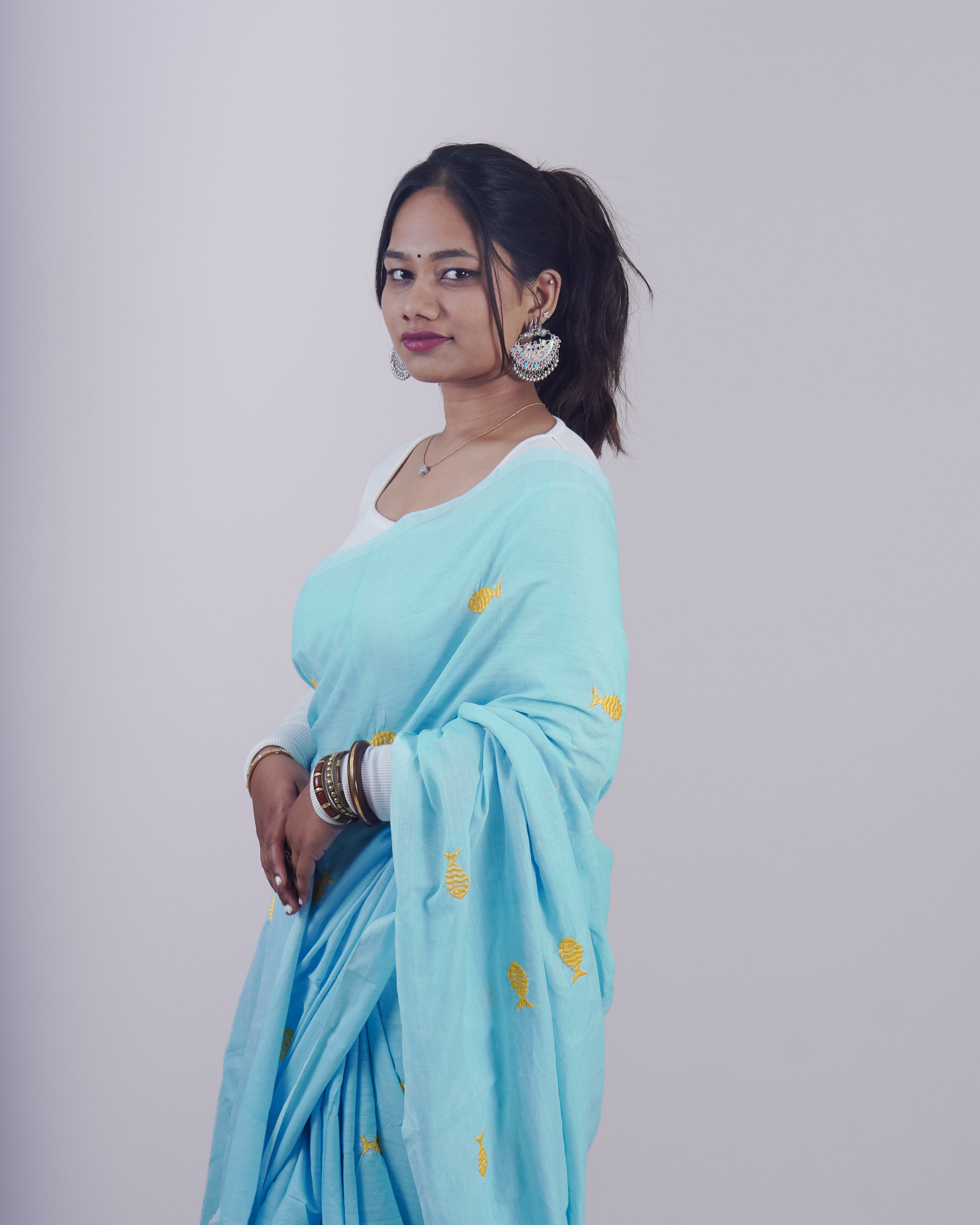 SAKHI SKYBLUE KHADI