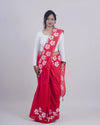 Divya Red Khadi Saree