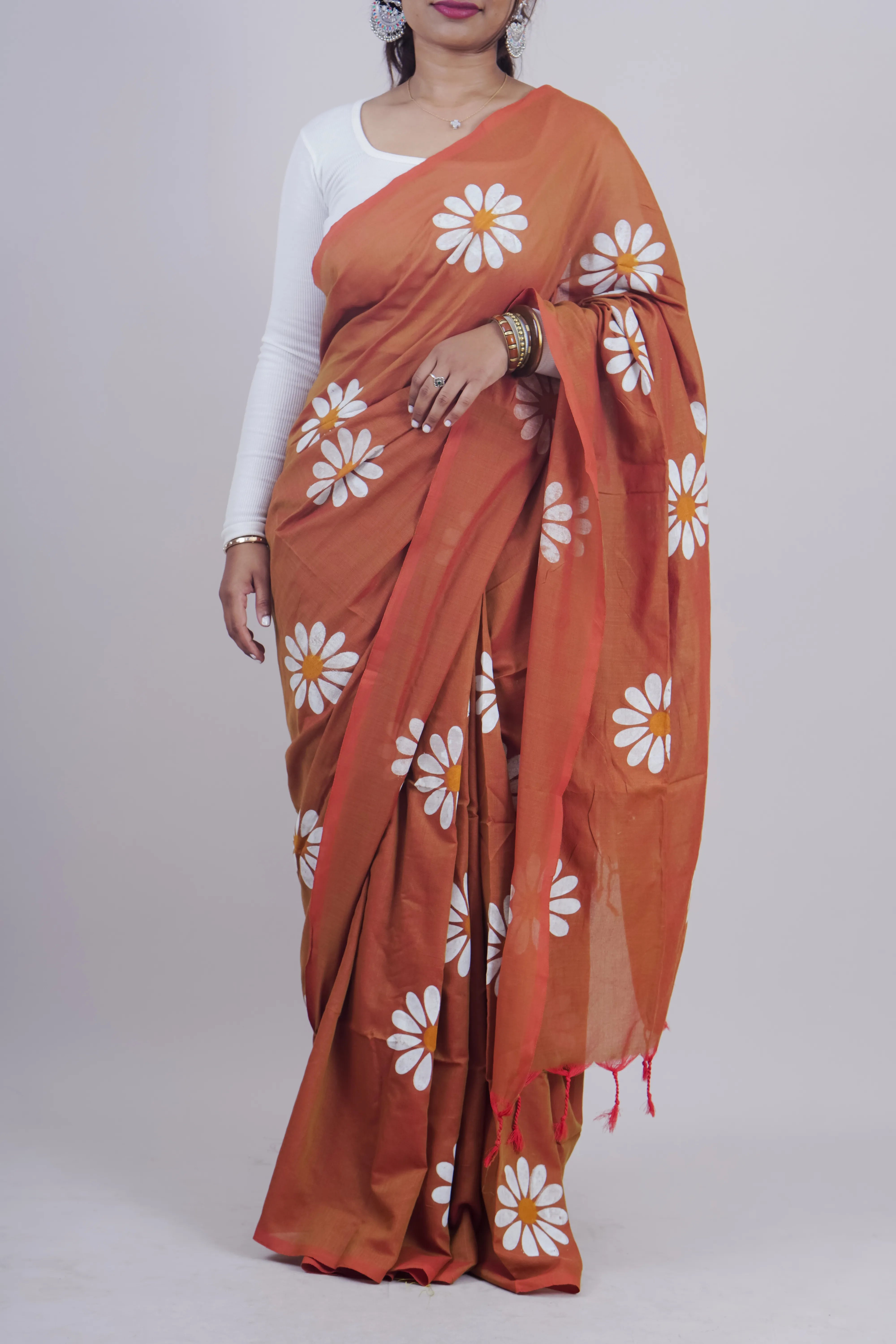 Divya Brown Khadi Saree