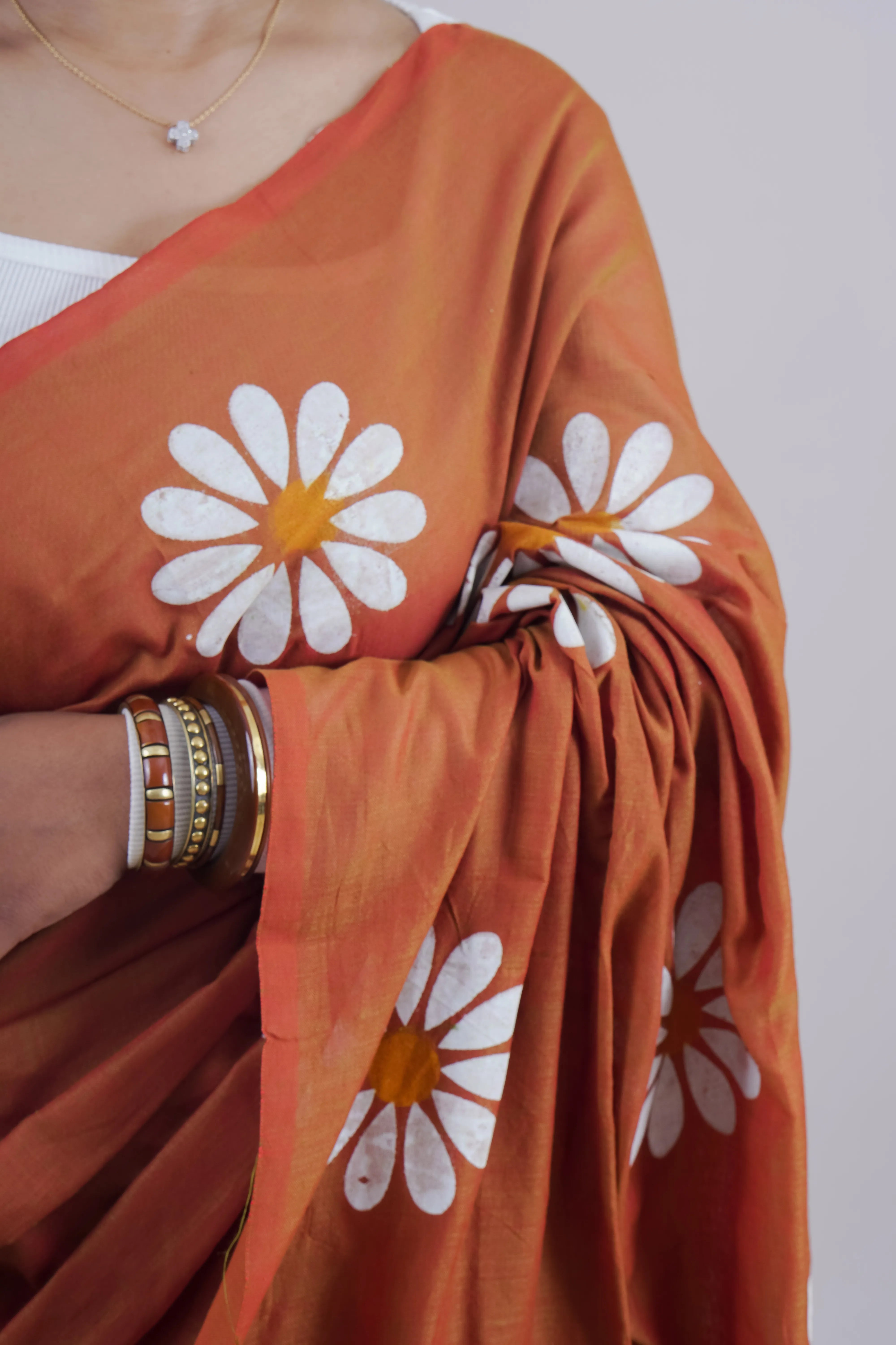 Divya Brown Khadi Saree