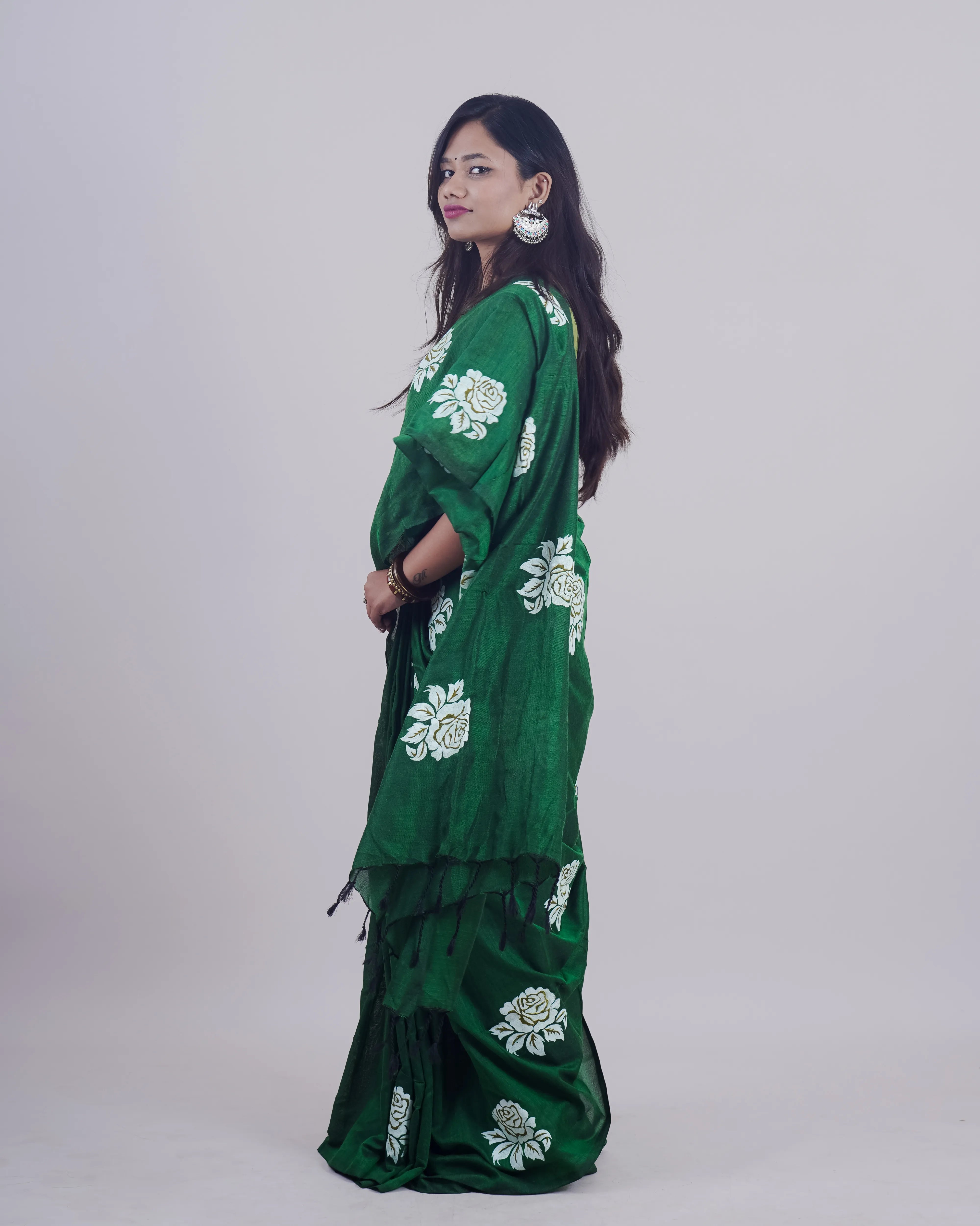 Janani Green Khadi Saree