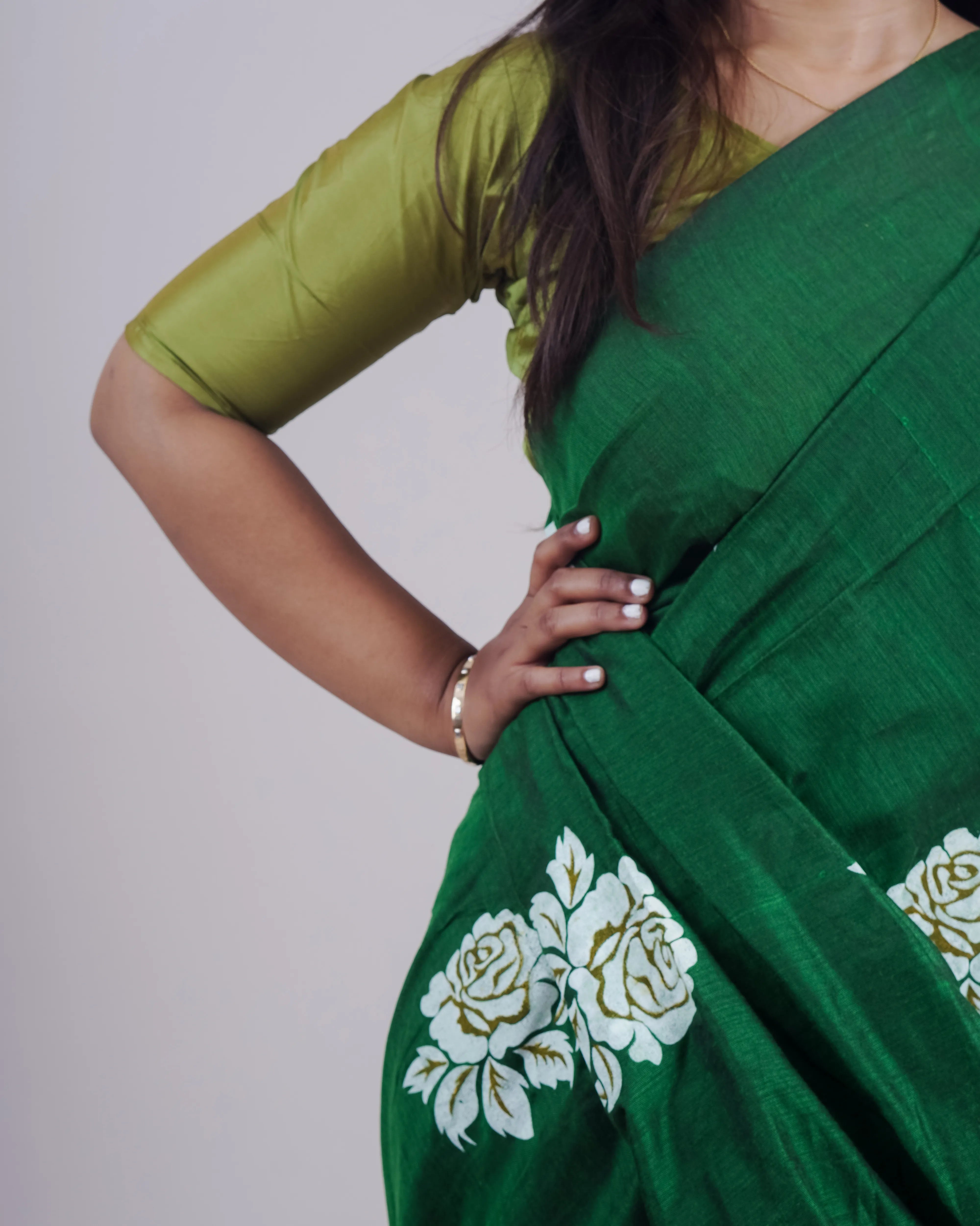 Janani Green Khadi Saree