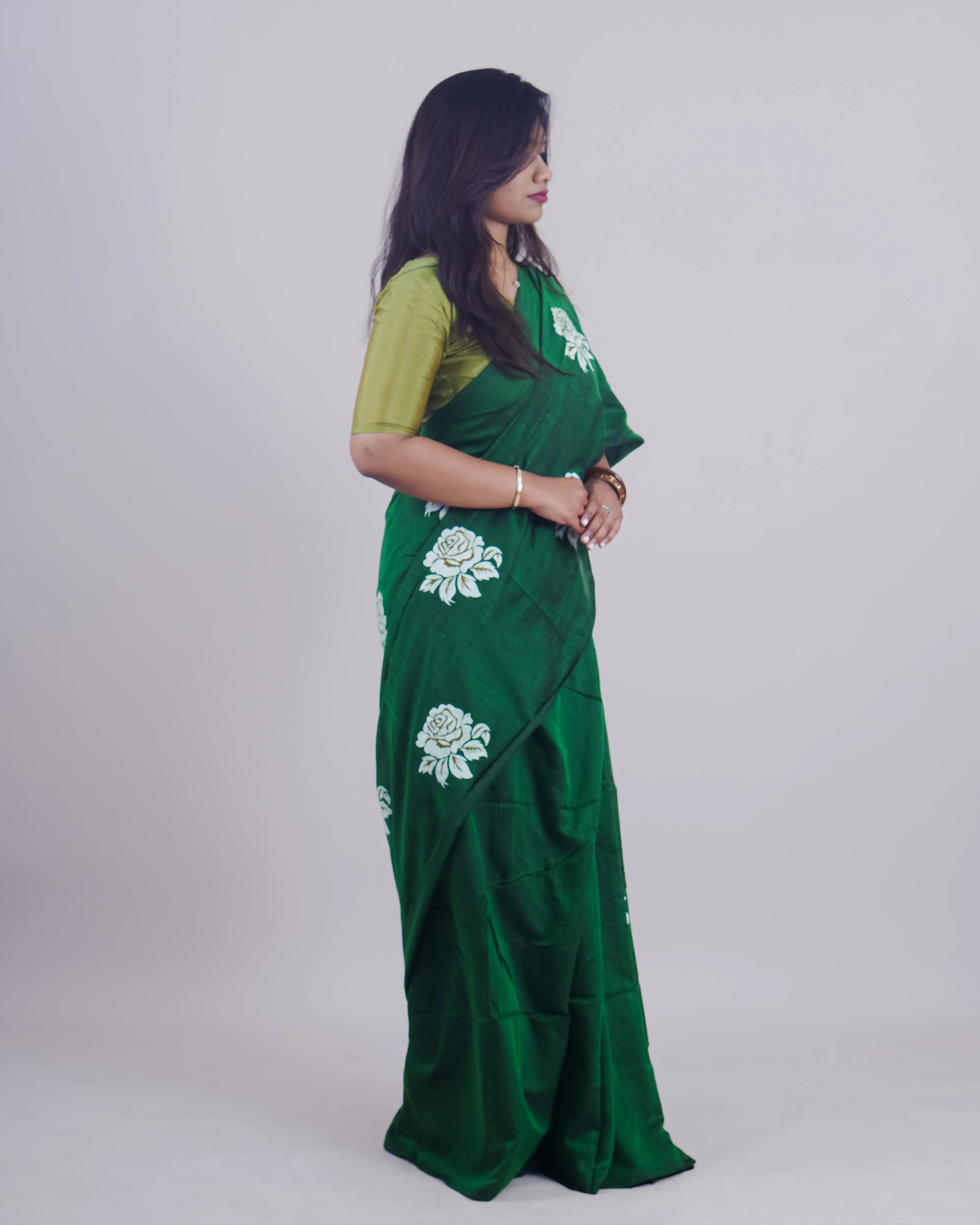Janani Green Khadi Saree