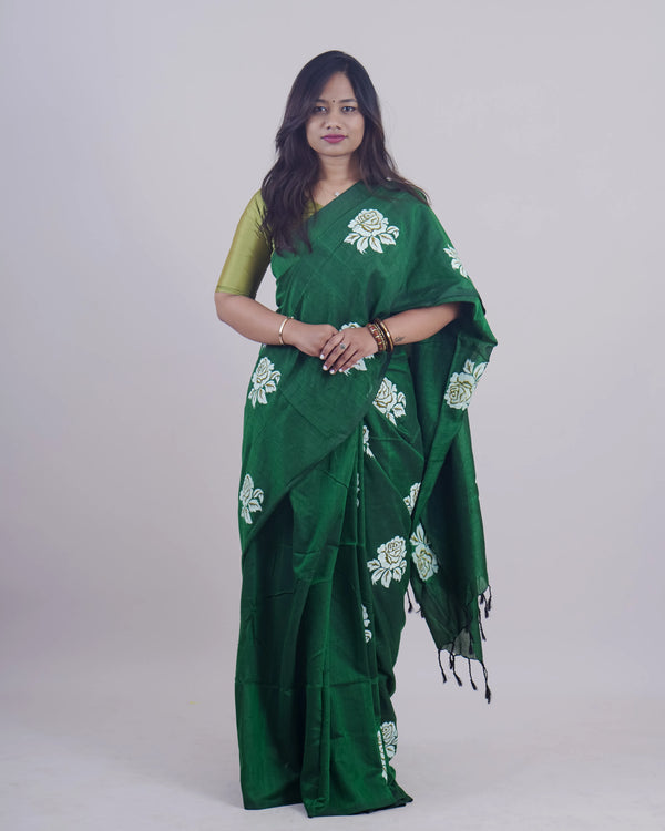 Janani Green Khadi Saree