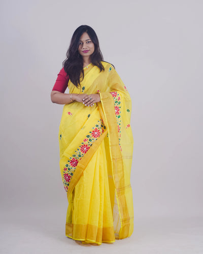 GEETHIKA YELLOW KHADI