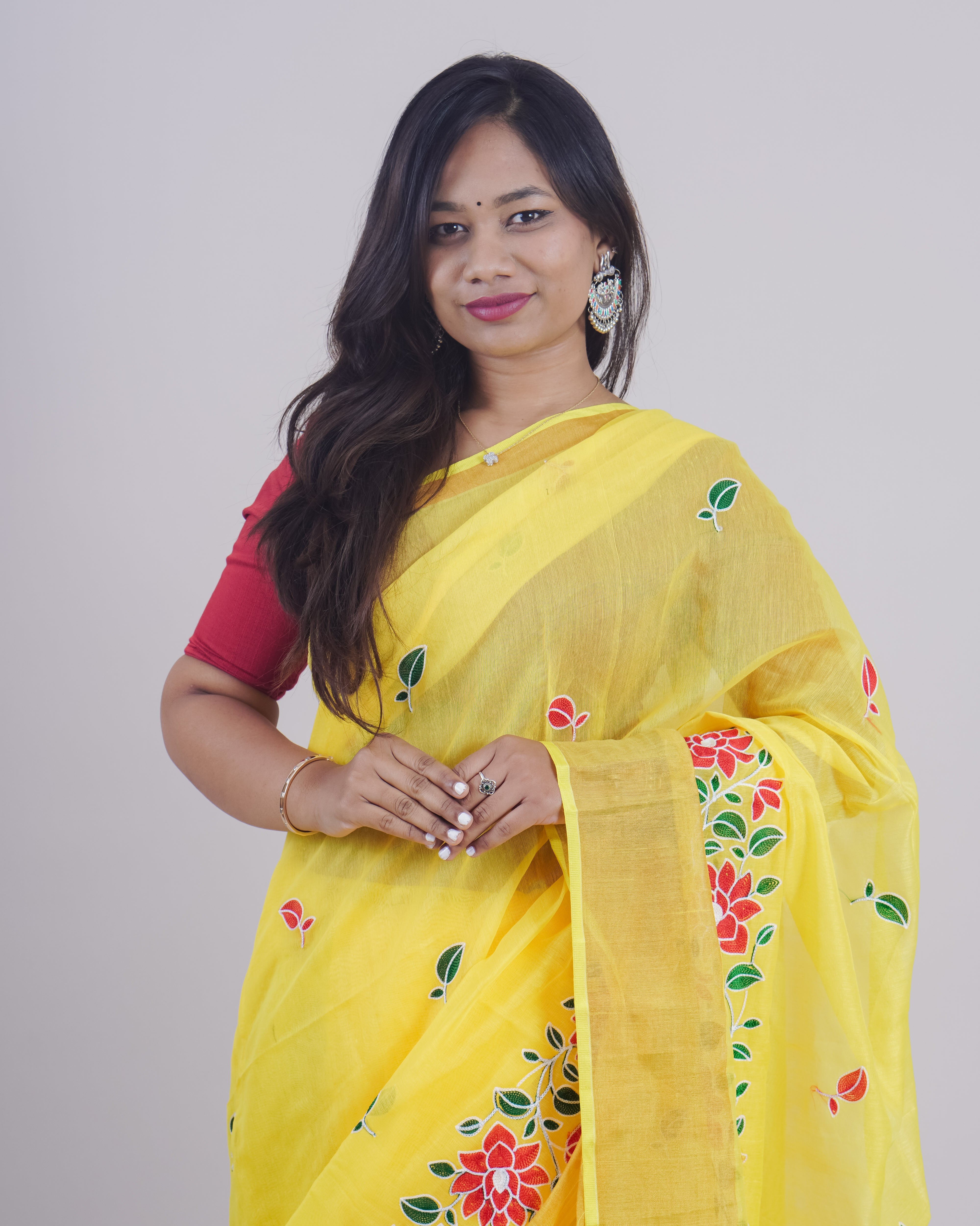 GEETHIKA YELLOW KHADI