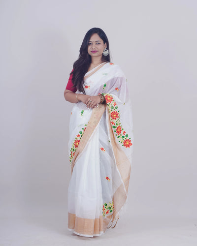 GEETHIKA WHITE KHADI