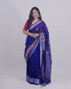Geethika Blue Khadi Saree