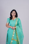 Jhanaki Green Chanderi Suit