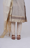 Jhanaki Grey Chanderi Suit