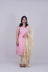 Jhanaki Baby Pink Chanderi Suit
