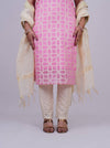 Jhanaki Baby Pink Chanderi Suit