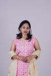 Jhanaki Baby Pink Chanderi Suit